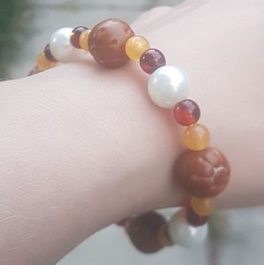 🥧 Pumkpin Spice Beaded Bracelet 🎃